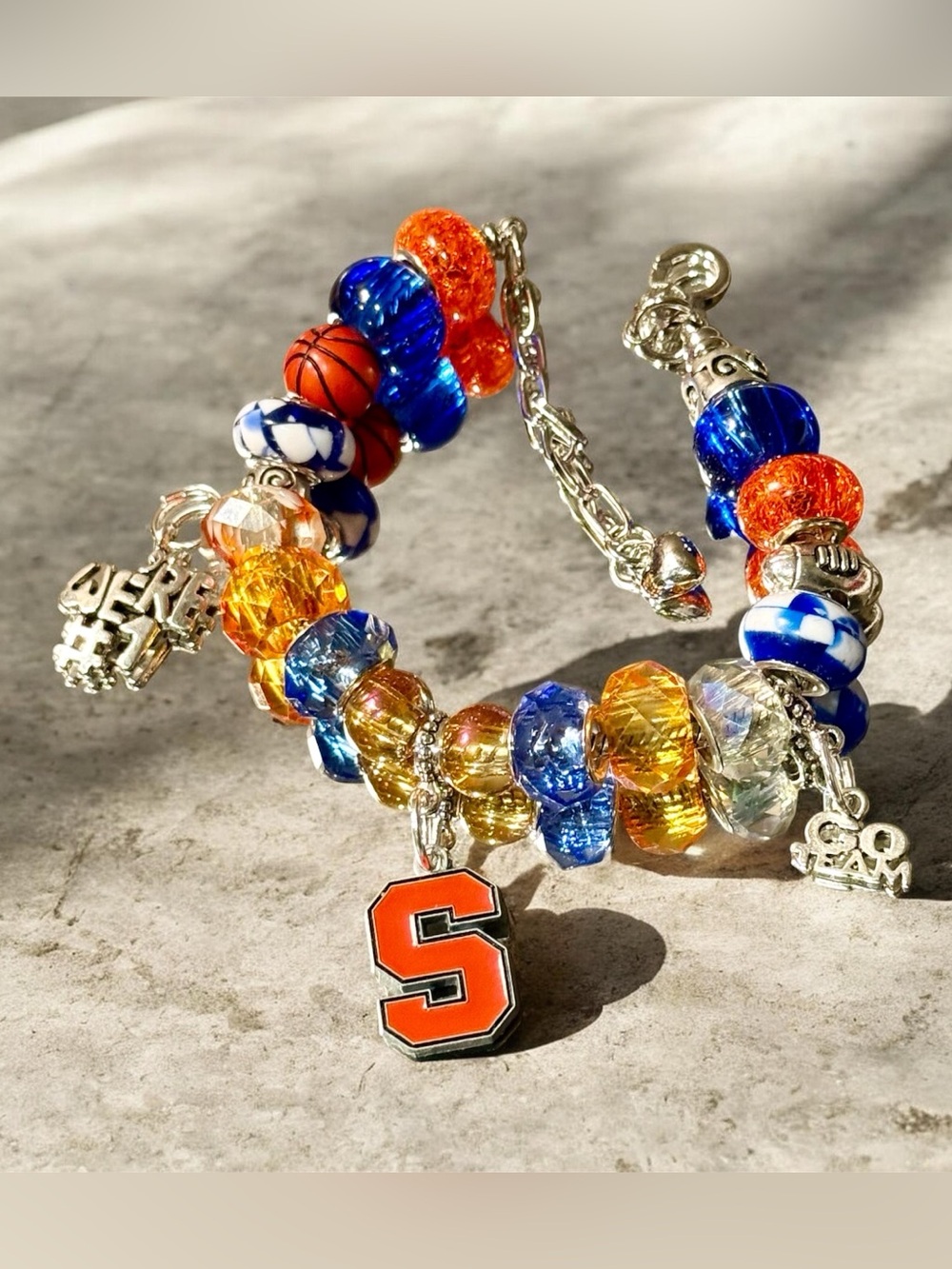 Syracuse orangemen Charm Bracelet with Pendant